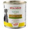 Image de almo nature HFC Natural - Nourriture Humide pour Chiens avec Filet de Poulet à l'origine Propres à la consommation Humaine et désormais utilisée pour la préparation des Aliments pour Chiens.