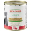 Image de almo nature HFC Natural - Nourriture Humide pour Chiens avec Boeuf et Jambon à l'origine Propres à la consommation Humaine et désormais utilisée pour la préparation des Aliments pour Chiens.