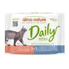 Image de Almo Nature Daily - Nourriture Humide pour Chats Adultes - Bouchées - Thon et Saumon, Morue et Crevettes - 70 g, Pack de 6