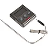 Image de Metaltex Thermomètre de Cuisine numérique avec sonde et minuteur en Acier Inoxydable Gris 20 x 20 x 6 cm