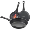 Image de Metaltex XPERT - Set 3 Poêles en Aluminium Fondu 20 + 24 + 28 cm