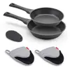 Image de Metaltex XPERT Lot de 2 Poêles Aluminium Foncé 20 + 24 cm + Accessoires Full Induction valable pour tous types de cuisines.