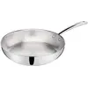 Image de Lagostina Accademia Lagofusion Poêle en Acier Inoxydable 18/10 Ø 24 cm, Casserole Induction, Gaz et Four jusqu'à 250 °C, Extérieur Poli et Intérieur Satiné, Poignée Rivetée, Fond 5 Couches