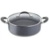 Image de Lagostina Tempra Mineral Casserole avec couvercle, acier et aluminium avec revêtement minéral+ Ø 26 cm, poignées en silicone, effet pierre, convient à toutes les sources de chaleur