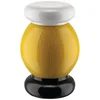 Image de Alessi Totem Domestici ES18 1 - Moulin à Sel, Poivre et Épices Design en Bois de Hêtre, Jaune, Noir et Blanc