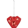Image de Alessi Amore al Cubo GJ02 18 - Décoration de Noël Représentant Un Coeur Rouge, en Verre Soufflé à la Bouche à l'Intérieur d'un Moule et Décoré à la Main