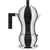 Image de Alessi - MDL02/6BFM - Cafetière Expresso Design, Poignée et Bouton PA, Fonte d'Aluminium pour Plaques à Induction, 6 Tasses, Noir
