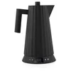 Image de Alessi Plissé MDL21 B - Bouilloire Électrique à Température Réglable, Design, en Résine Thermoplastique, Prise Européenne, 2200 W, 170 cl, Noire