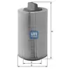 Image de UFI Filters Filtre à air pour MERCEDES-BENZ: Classe CLK, Classe C, Classe E, Classe SLK, Sprinter, Classe CLC (Ref: 27.486.00)