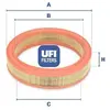 Image de UFI Filters Filtre à air pour SKODA: Octavia, Felicia & VOLKSWAGEN: Golf, Polo, Lupo, Vento, Caddy & SEAT: Cordoba, Inca, Ibiza (Ref: 30.038.01)