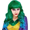 Image de W WIDMANN MILANO Party Fashion - 02077 - Perruque Evil Clown, turquoise-bleu, clown tueur, Halloween Mottoparty, Carnaval