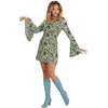 Image de W WIDMANN MILANO Party Fashion - Robe femme style années 70, manches trompettes, costume pour carnaval, festival, soirée à thème