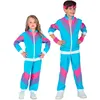 Image de W WIDMANN MILANO Party Fashion - Costume pour enfant survêtement, veste et pantalon, tenue des années 80, survêtement de jogging pour le carnaval et les fêtes