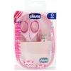 Image de Chicco Set Manucure pour Bébé Fille, Avec Ciseaux, Lime en Carton, Coupe-ongles, Brosse à Ongles, Idée Cadeau pour Bébé Fille, Rose, 0 Mois+