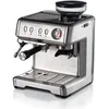 Image de Ariete 1313, Machine à Café avec Manomètre, Moulin à Café Intégré, Compatible avec le Café en Poudre et les Dosettes ESE, 15 Bar Maximum, Filtre 1 ou 2 Tasses, Buse Cappuccino, 1600W, Argent