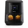 Image de Friteuse à air chaud Ariete 4626 6L, 1300 W, capacité 6L, capacité de cuisson 2,5 kg, 8 programmes préréglés, température jusqu'à 200°, panier transparent pour le contrôle de la cuisson, noir
