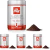 Image de illy, Café Moulu Filtre CLASSICO, 100% Arabica avec des Notes de Caramel, Fleur d'Oranger et Jasmin, Goût Doux et Arrière-goût Sucré, 1 Boîte de 250g (Lot de 4)