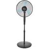 Image de Ardes AR5EA41PB Easy 41PB PLUS Ventilateur sur pied rond 3 pales 40 cm, hauteur 130 cm, 3 niveaux de vitesse, design premium total noir