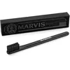 Image de Marvis Brosse à dents noire   Brosse à dents élégante à résistance moyenne   Brosse à dents de voyage avec capuchon de protection transparent