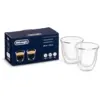 Image de DELONGHI Accessoire Verres à Espresso, Set de 2 Verres Double Paroi 90ml, DLSC310, Transparent