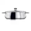 Image de Faitout ovale Superchef 30 cm avec couvercle en verre et grille Inoxriv