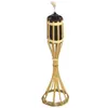 Image de Lampe 'bambú' réservoir en métal et base en bambou