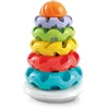 Image de Clementoni | Tour des Anneaux pour Enfants 6 36 Mois | Jouet d'Éveil Sensoriel et de Motricité | 5 Anneaux Texturés à Empiler par Taille | Coordination, Apprentissage et Couleurs | Plastique Recyclé