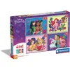 Image de Clementoni Supercolor 4 in 1-Disney Princess Progressifs (12, 16, 20, 24 Pièces), Enfants 3 Ans, Puzzle Dessin Animé-Fabriqué en Italie, 21517