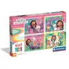 Image de Clementoni   Puzzle Enfant Gabby’s Dollhouse 4 en 1   3 Ans et +   Jeu de société découverte   Idée Cadeau