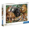 Image de Clementoni Gatos Salvajes 500pzs Does Not Apply Collection Wild Cats 500 pièces-fabriqué en Italie, Adulte, Puzzle Animaux, 35126, Multicolore, Medium