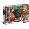 Image de Clementoni - Puzzle pour Adultes 500 Pièces, HQC Wild Cats Compact Box, Fabriqué en Italie, 35584