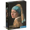 Image de Clementoni - Puzzle pour Adultes 1000 Pièces, Museum Girl W/Pearl Earring Compact Box, Fabriqué en Italie, 39967