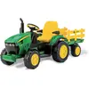Image de PEG John Deere Ground Force Tracteur Électrique pour Enfants 3+ Ans avec Batterie Rechargeable 12V, Remorque Incluse et Radio FM