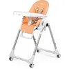 Image de PEG Prima Pappa Follow Me Chaise Haute Bébé Inclinable, Fonction Transat, 4 Roues, Pliable et Ultra-Compacte, pour Enfants de 0 à 3 Ans (0-15 kg), Peach