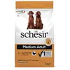 Image de Schesir Dog Medium Puppy Poulet, Croquettes pour Chiots de Tailles Moyennes, Sac, 3 kg