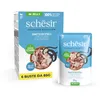 Image de Schesir, Thon avec Bord de gélatine, Nourriture Humide complète pour Chats, en Sachet, 100% ingrédients naturels, sans cruauté, 6 x 85 g