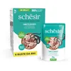 Image de Schesir, Thon avec doré en gelée, Nourriture Humide complète pour Chats, en Sachet, 100% ingrédients naturels, sans cruauté, 6 x 85 g