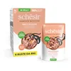 Image de Schesir, Thon avec Saumon en gelée, Nourriture Humide complète pour Chats, en Sachet, 100% ingrédients naturels, sans cruauté, 6 x 85 g