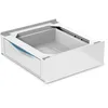 Image de Meliconi Base Torre Extra L60 Kit de superposition pour machine à laver avec tiroir amovible et sangle de sécurité avec boucle en métal incluse, fabriqué en Italie, blanc