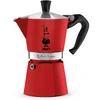 Image de Bialetti - Moka Color : machine à expresso emblématique sur la cuisinière, fait du vrai café italien, pot Moka 6 tasses (270 ml), aluminium, Rouge