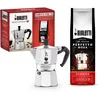 Image de Bialetti Cafetière Moka Express 3 Tasses, Plus Un Lot de 250 g de Parfaite Moka Classique, ne Convient Pas à Induction, 3 Tasses (130 ML), Aluminium 0003544