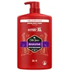Image de Old Spice Rockstar Shampooing multi-usages 3 en 1 pour cheveux, visage et corps, 1000 ml, fraîcheur longue durée, parfum de qualité parfumée, nettoyage en profondeur