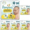 Image de Pampers Premium Protection Taille 0, 30 Langes, 3kg, Notre N°1 Pour La Protection De La Peau Et Contre Les Fuites (Lot de 5)
