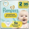 Image de Pampers Premium Protection - Couches Jetables - Taille 2 (4-8kg) - 35 Couches - Notre N°1 Contre Les Fuites Pour La Protection De La Peau