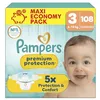 Image de Pampers Premium Protection Taille 3, 108 Langes, 6kg-10kg, Notre N°1 Pour La Protection De La Peau Et Contre Les Fuites