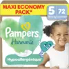 Image de Pampers Harmonie Couches Taille 5 : Édition Limitée pour Peaux Sensibles, 11-16kg, Pack Maxi Economy de 72 Couches.