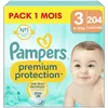 Image de Pampers Couches Premium Protection Taille 3 (6-10 kg), 204 Couches Bébé, Pack 1 Mois, Notre N°1 Pour La Protection Des Peaux Sensibles