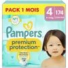 Image de Pampers Premium Protection, Taille 4, 174 Couches, 9-14kg, Double Protection pour la peau et contre les fuites Avec Poche Stop & Protect pour aider à capturer les Fuites, Pack 1 Mois