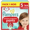 Image de Pampers Premium Protection Pants, Size 5, 144 Nappies, 11-17 kg, Our Best Comfort & Protection, 360° Support Against Leaks and Ultra-Soft Materials, Pack 1 Month