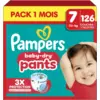 Image de Pampers Couches-Culottes Baby-Dry Taille 7 (15kg+) - 126 Culottes de Nuit et Jour à Protection 360° anti-fuite - Pack 1 Mois